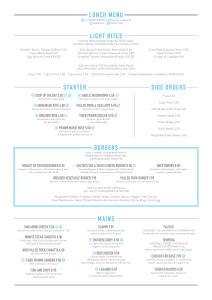A3 lunch menu (front cover)