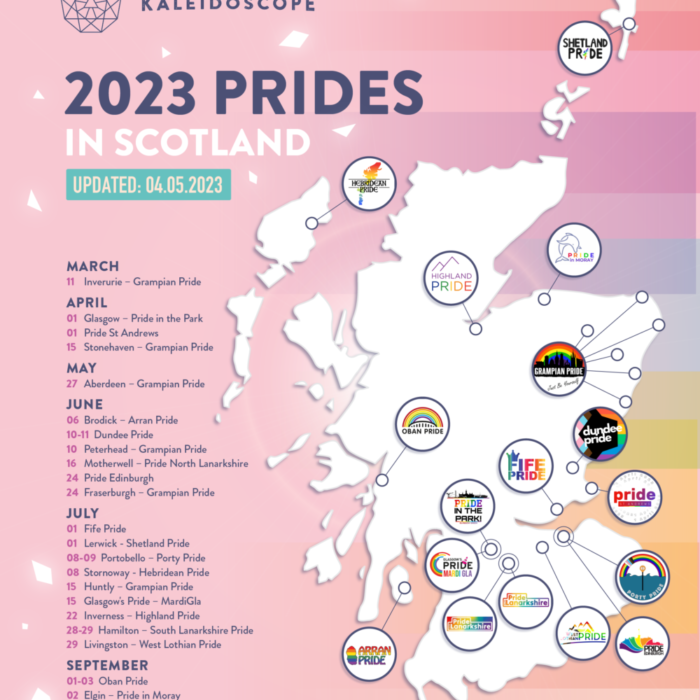 Scottish Pride Events 2023 Map